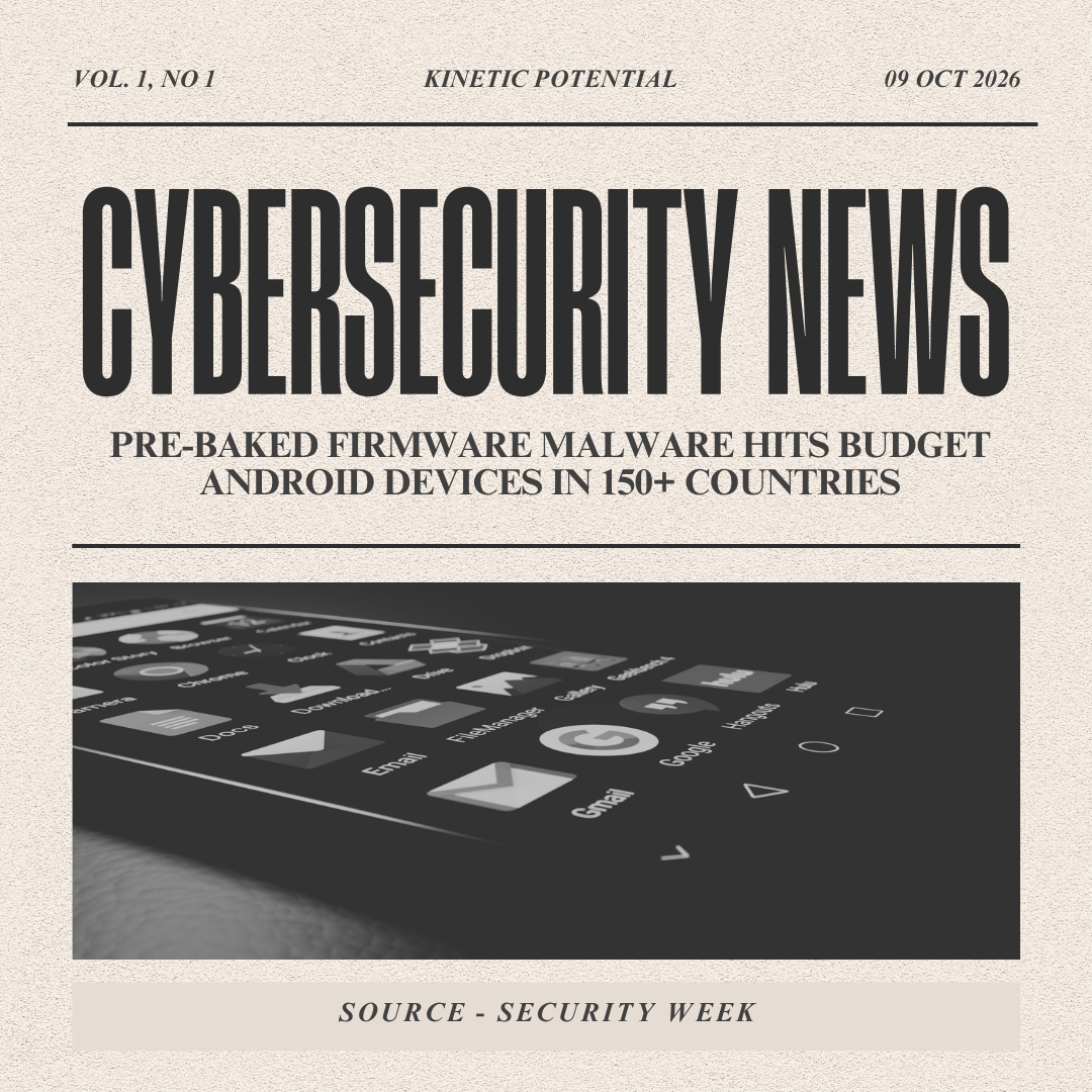 Cybersecurity News Kinetic Potential
