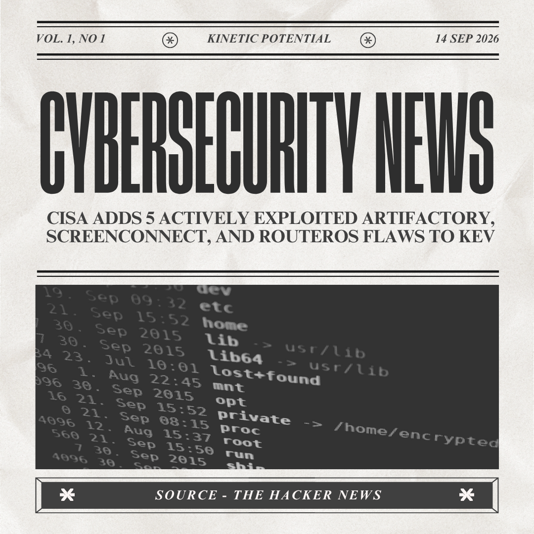 Cybersecurity News Kinetic Potential
