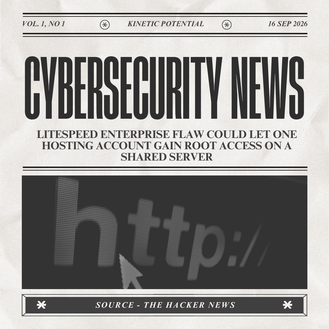 Cybersecurity News Kinetic Potential