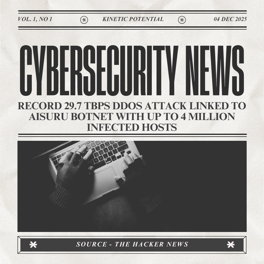 Cybersecurity News Kinetic Potential