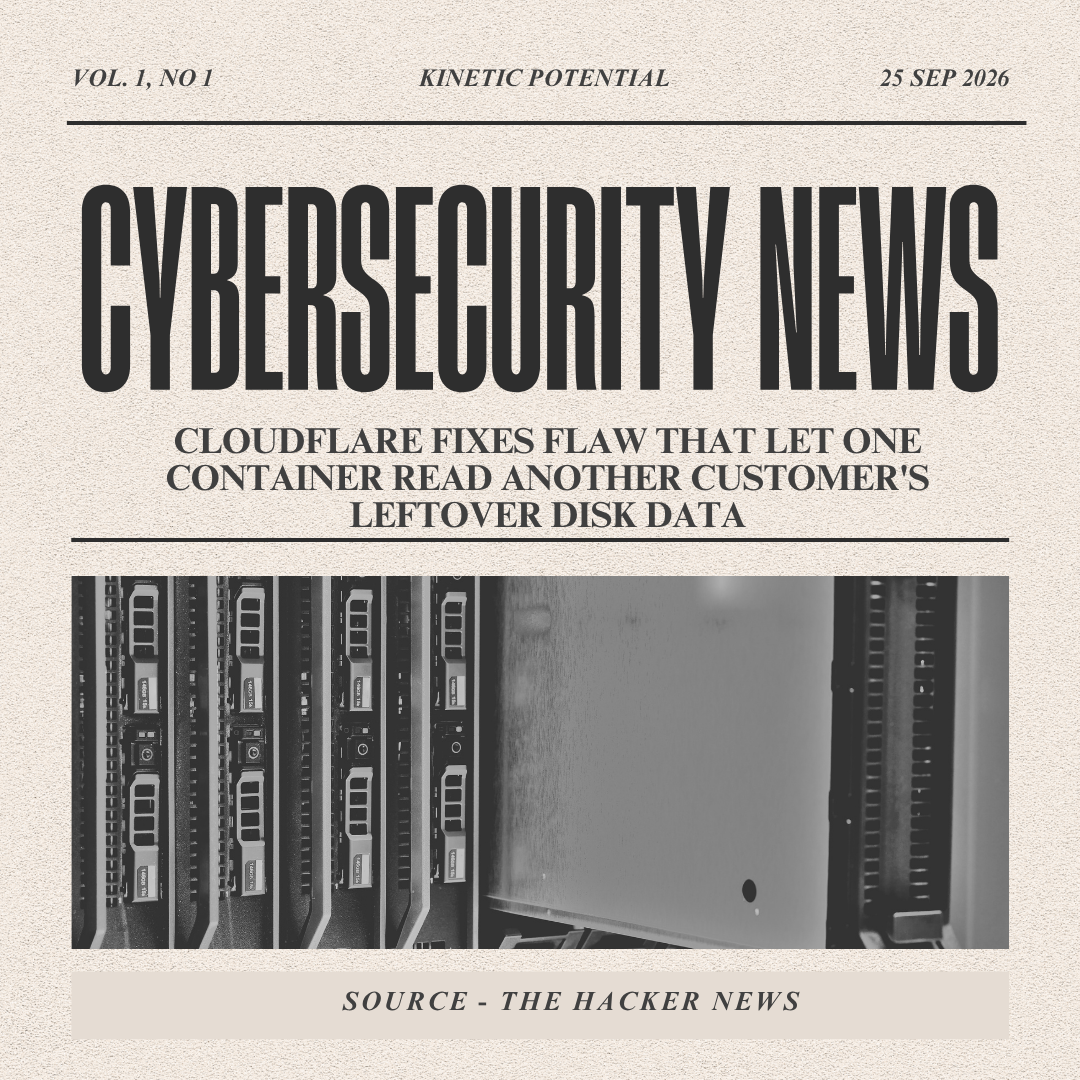 Cybersecurity News Kinetic Potential