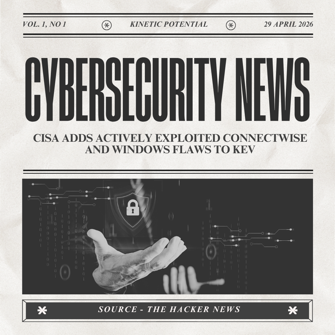 Cybersecurity News Kinetic Potential